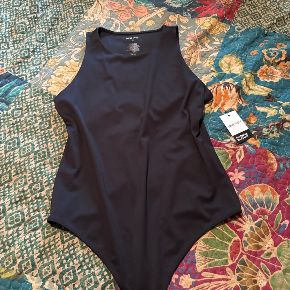 Nine West Black Body Suit stretchy